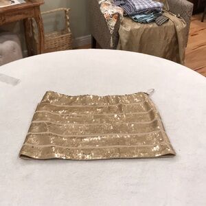 forever 21 sequence gold short skirt